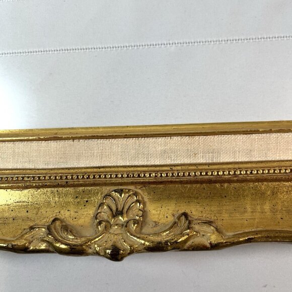 Vintage 70s Gold Gilt Ornate Picture Frame w/ Glass Baroque Rococo Mid Century - Picture 5 of 9